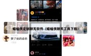 蝙蝠侠定制聊天软件（蝙蝠侠聊天工具下载）