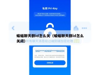 蝙蝠聊天群id怎么关（蝙蝠聊天群id怎么关闭）