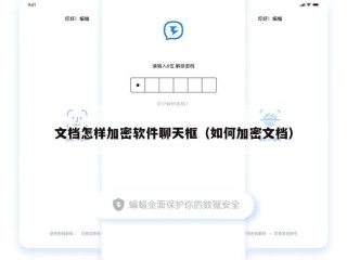 文档怎样加密软件聊天框（如何加密文档）