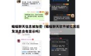 蝙蝠聊天信息被加密（蝙蝠聊天软件被拉黑后发消息会有显示吗）