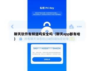 聊天软件有频道吗安全吗（聊天app都有啥）