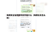海鸥安全加密聊天软件是什么（海鸥社交怎么样）