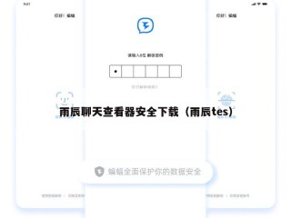 雨辰聊天查看器安全下载（雨辰tes）