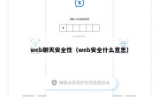 web聊天安全性（web安全什么意思）