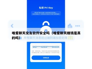 唯爱聊天交友软件安全吗（唯爱聊天赚钱是真的吗）