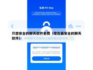 只想安全的聊天软件免费（现在最安全的聊天软件）
