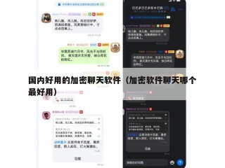 国内好用的加密聊天软件（加密软件聊天哪个最好用）