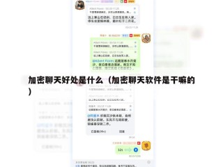 加密聊天好处是什么（加密聊天软件是干嘛的）