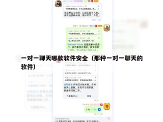 一对一聊天哪款软件安全（那种一对一聊天的软件）
