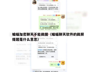 蝙蝠加密聊天不能截图（蝙蝠聊天软件的截屏提醒是什么意思）
