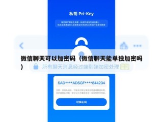 微信聊天可以加密码（微信聊天能单独加密吗）