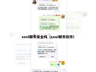 sool聊天安全吗（soui聊天软件）