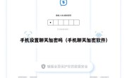 手机设置聊天加密吗（手机聊天加密软件）