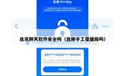 逸讯聊天软件安全吗（逸聊手工是骗局吗）