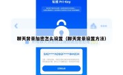 聊天背景加密怎么设置（聊天背景设置方法）