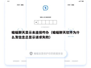 蝙蝠聊天显示未连接咋办（蝙蝠聊天软件为什么发信息总显示请求失败）