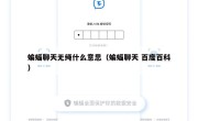 蝙蝠聊天无绳什么意思（蝙蝠聊天 百度百科）