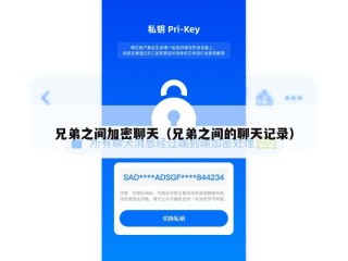 兄弟之间加密聊天（兄弟之间的聊天记录）