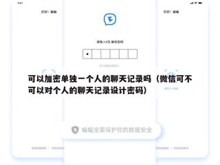 可以加密单独一个人的聊天记录吗（微信可不可以对个人的聊天记录设计密码）