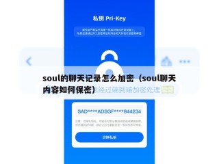 soul的聊天记录怎么加密（soul聊天内容如何保密）