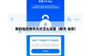 新的加密聊天方式怎么设置（聊天 加密）