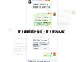 萝卜密聊是跑分吗（萝卜蜜怎么做）