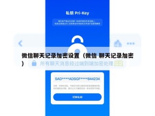 微信聊天记录加密设置（微信 聊天记录加密）