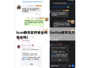 bcm聊天软件安全吗（botim聊天软件安全吗）