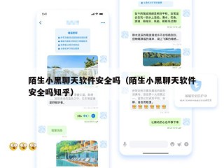 陌生小黑聊天软件安全吗（陌生小黑聊天软件安全吗知乎）