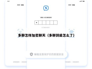 多聊怎样加密聊天（多聊到底怎么了）