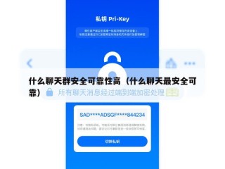 什么聊天群安全可靠性高（什么聊天最安全可靠）