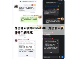 加密聊天软件wedotalk（加密聊天软件哪个最好用）