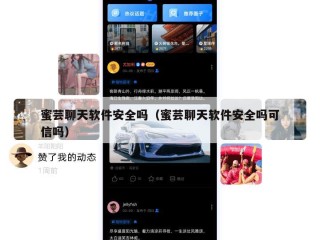 蜜芸聊天软件安全吗（蜜芸聊天软件安全吗可信吗）