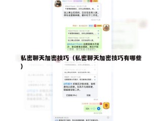 私密聊天加密技巧（私密聊天加密技巧有哪些）