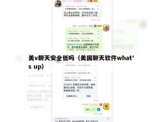 美v聊天安全低吗（美国聊天软件what's up）
