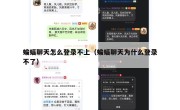 蝙蝠聊天怎么登录不上（蝙蝠聊天为什么登录不了）