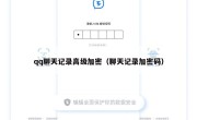 qq聊天记录高级加密（聊天记录加密码）