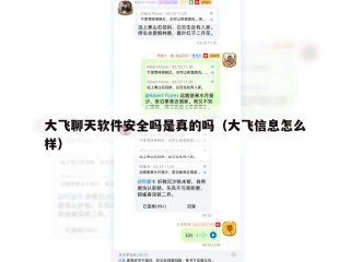 大飞聊天软件安全吗是真的吗（大飞信息怎么样）