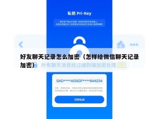 好友聊天记录怎么加密（怎样给微信聊天记录加密）
