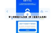 萝卜密聊是什么东西（萝卜蜜是什么东西）