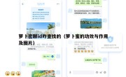 萝卜密聊id咋查找的（萝卜蜜的功效与作用及图片）