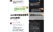 web端对端加密聊天（前端webassembly加密）