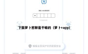 下载萝卜密聊是干嘛的（萝卜+app）