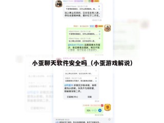 小蛋聊天软件安全吗（小蛋游戏解说）