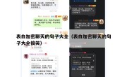 表白加密聊天的句子大全（表白加密聊天的句子大全搞笑）