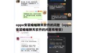 oppo安装蝙蝠聊天软件的问题（oppo安装蝙蝠聊天软件的问题有哪些）