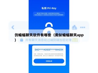 仿蝙蝠聊天软件有哪些（类似蝙蝠聊天app）