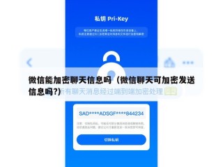 微信能加密聊天信息吗（微信聊天可加密发送信息吗?）