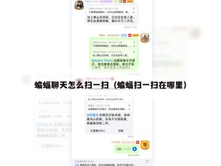 蝙蝠聊天怎么扫一扫（蝙蝠扫一扫在哪里）