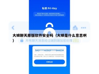 大娘聊天原版软件安全吗（大娘是什么意思啊）